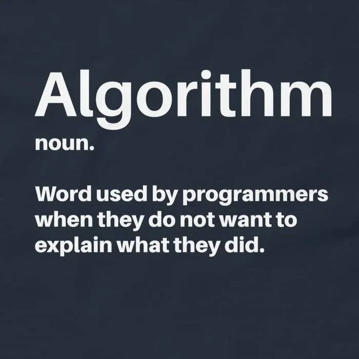 Funny Algorithm Definition T-Shirt - A Word Used By Programmers When ...