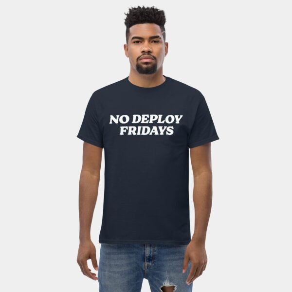 No Deploy Fridays T-Shirt – Funny Programmers Shirts Tech Geek