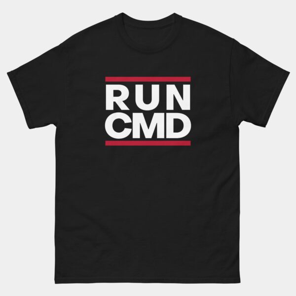 Run CMD T-Shirt - Funny Command Prompt Computer Programmer T-Shirt