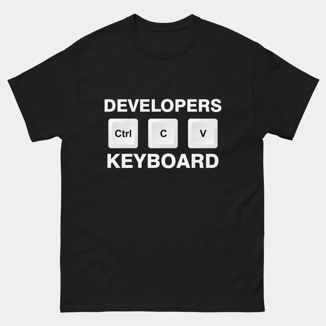 Developer Keyboard Copy and Paste T-Shirt - Funny Programmer Shirt - Ctrl C Ctrl V Coding Humor - Software Developer Gift - IT Geek Apparel