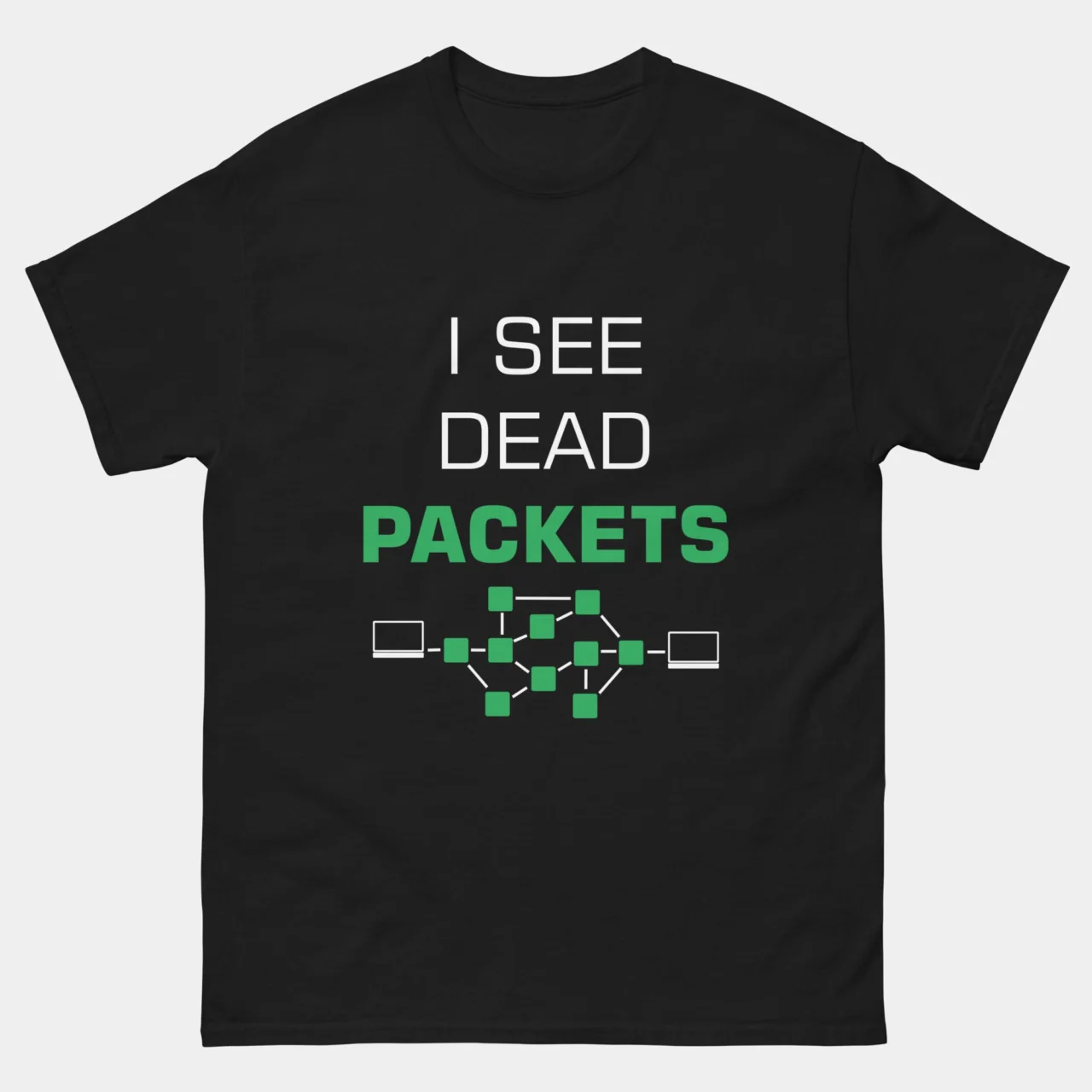 I See Dead Packets T-Shirt - Funny Network Administrator Shirt - IT Networking Joke - SysAdmin Humor - Network Engineer Gift