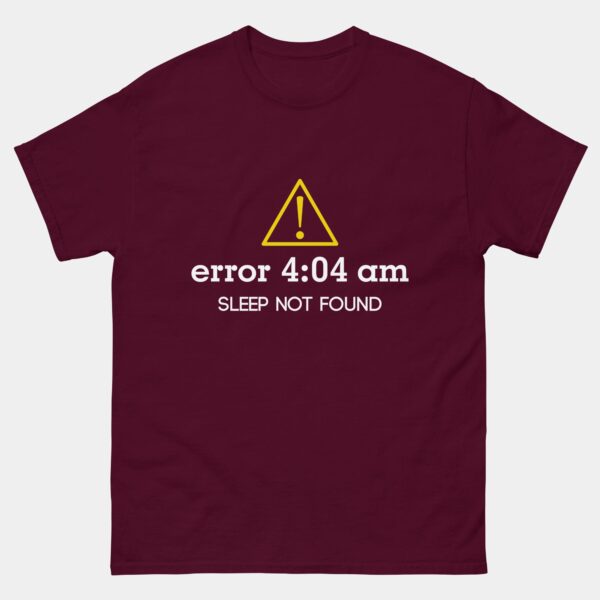 Error 404 Sleep Not Found T-Shirt - Funny Coding Humor - Programmer Life Tee - Software Engineer Gift - IT Nerd Shirt