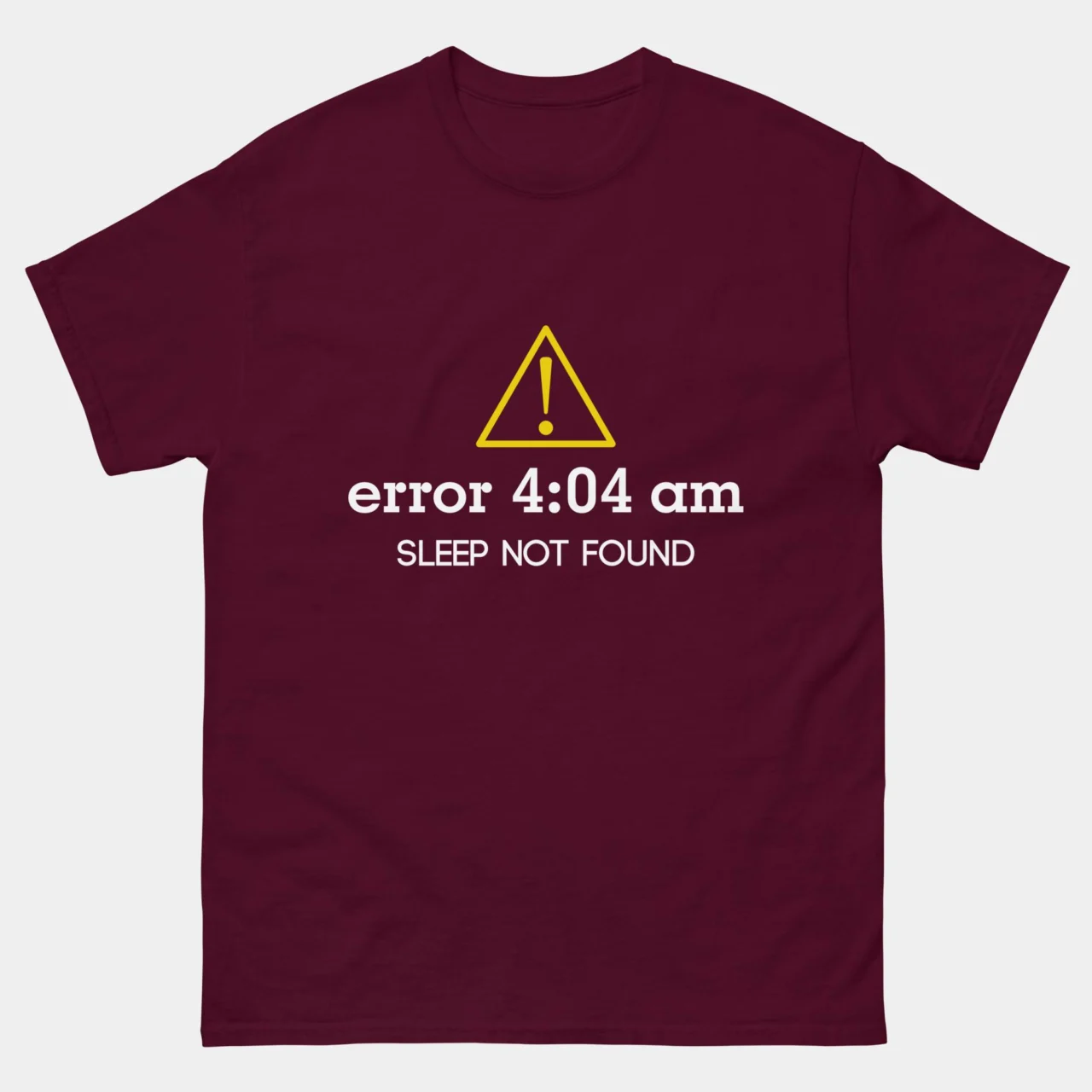 Error 404 Sleep Not Found T-Shirt - Funny Coding Humor - Programmer Life Tee - Software Engineer Gift - IT Nerd Shirt