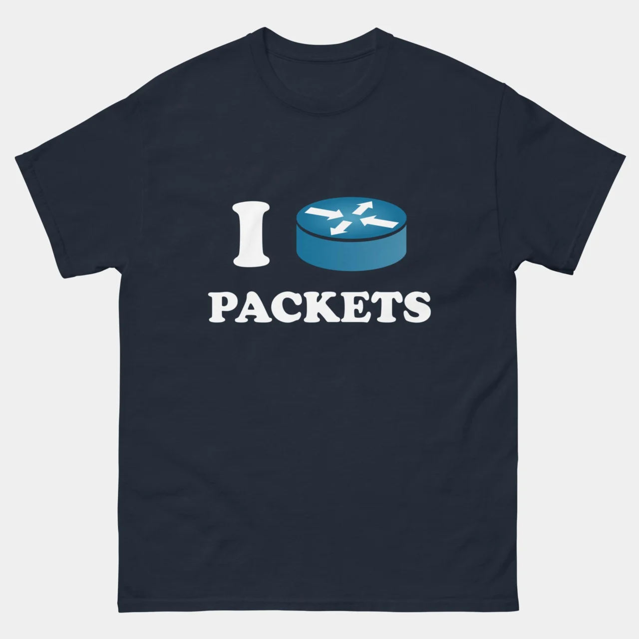 I Route Packets T-Shirt - Funny Network Engineer Shirt - IT Networking Humor - SysAdmin Life - Tech Geek Gift