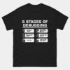 Six Stages of Debugging T-Shirt - Funny Programmer Shirt - 6 Stages of Debugging Developer Tee - Software Engineer Coding Humor