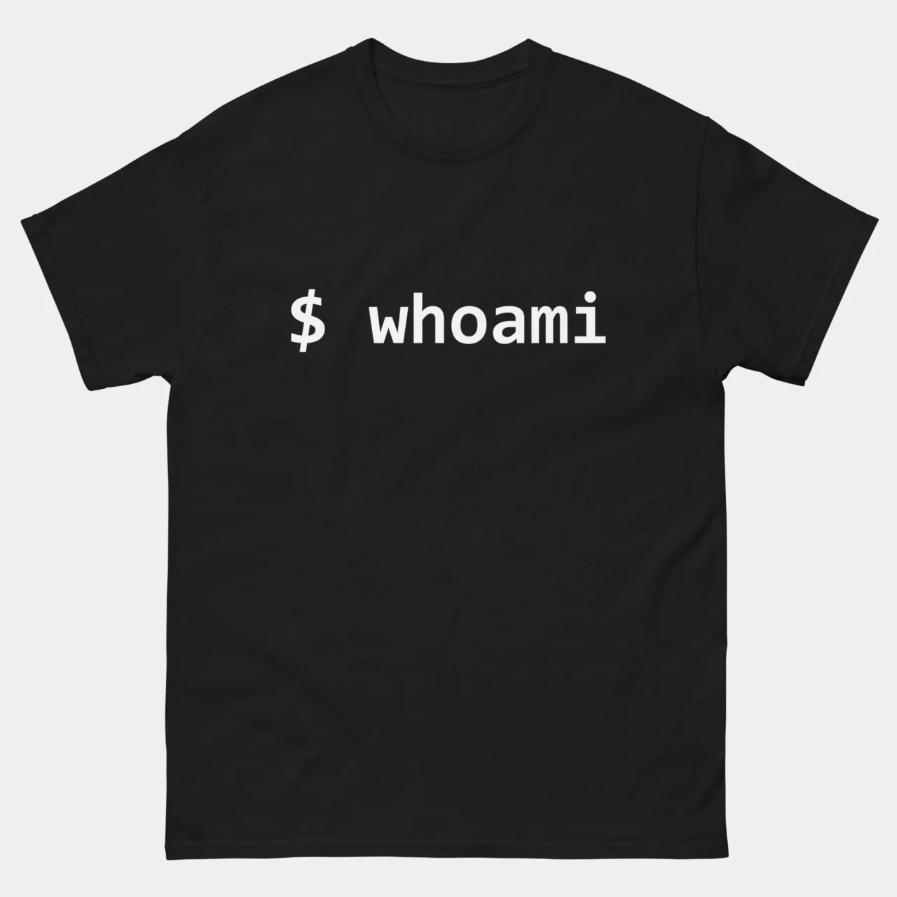 whoami T-Shirt - Funny Linux Command Line Shirt - Hacker Programmer Tee - Terminal Geek Bash Shell Gift