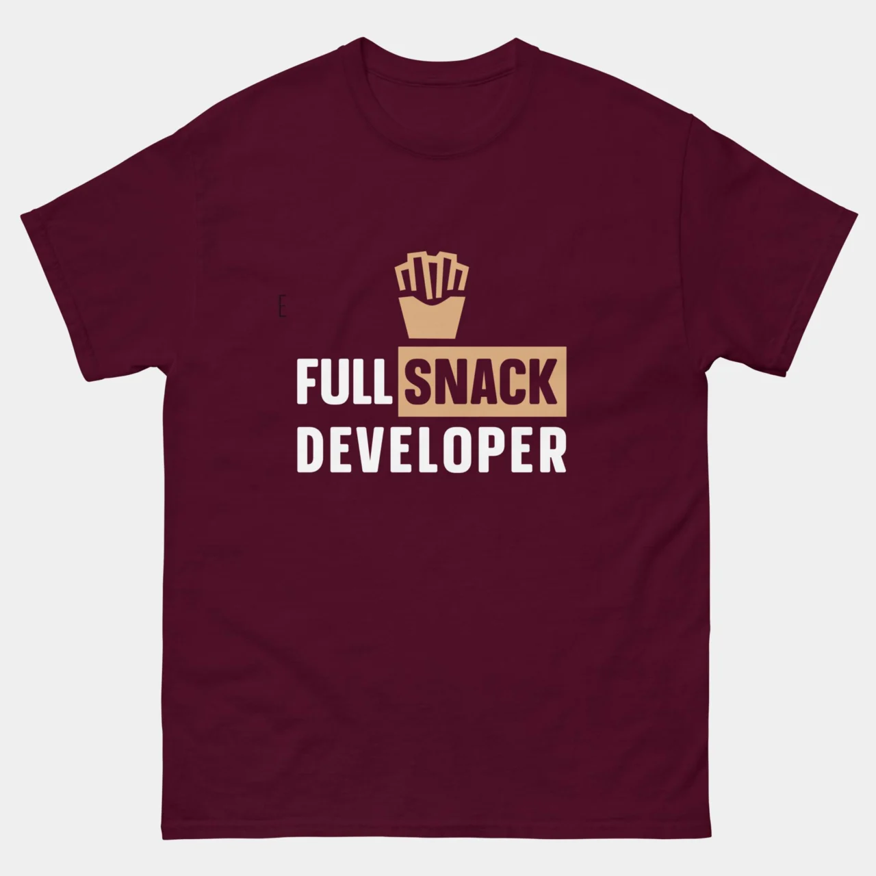 Full Snack Developer T-Shirt - Funny Programmer Shirt - Software Engineer Foodie Humor - Coder Snack Lover Tee