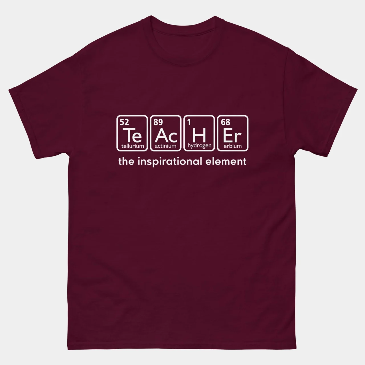 Teacher The Inspirational Element T-Shirt - Periodic Table Chemistry Teacher Shirt - Funny Science Educator Gift Tee