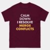 I Resolve Merge Conflicts Grunge T-Shirt - Git Developer Shirt - Funny Programmer Tee - Software Engineer Merge Conflict Gift