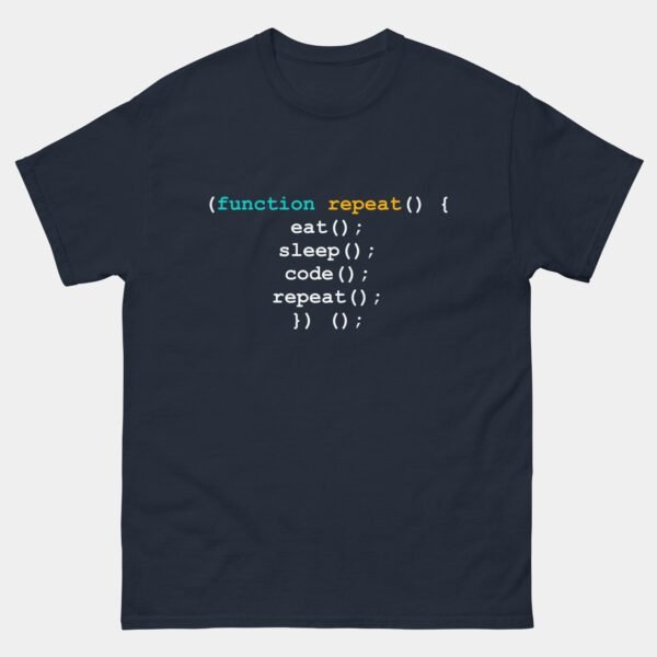 Function Repeat Eat Sleep Code Repeat T-Shirt - Funny Programmer Coding Shirt - Software Developer Life Humor Tee