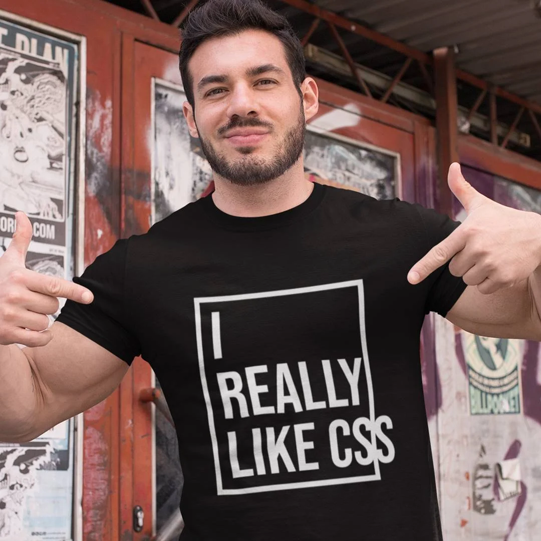 I Really Like CSS T-Shirt – Funny Web Developer Shirt – Programmer Coding Tee