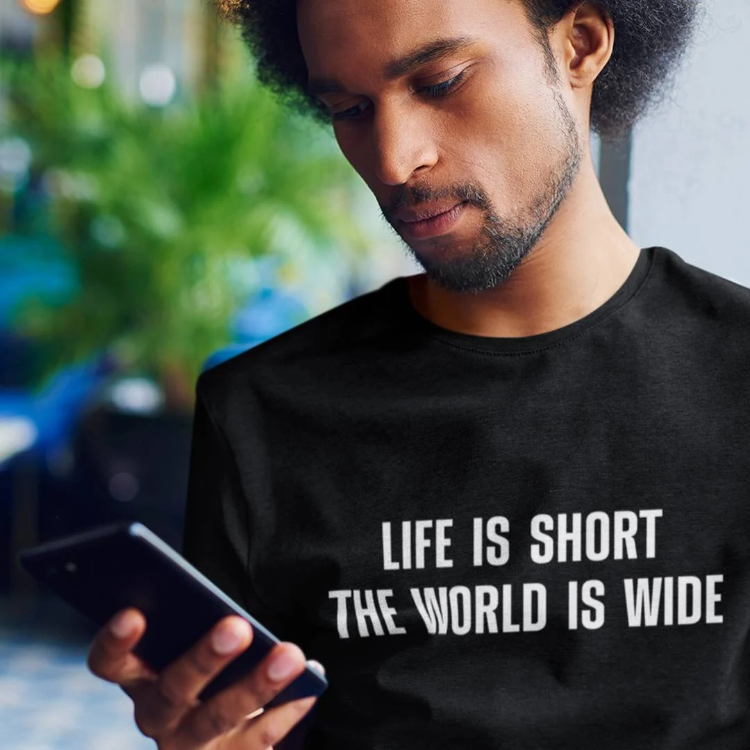 Life Is Short The World Is Wide T-Shirt – Funny Web Developer Shirt – World Wide Web Tech Humor Tee – Web Dev Coder Gift