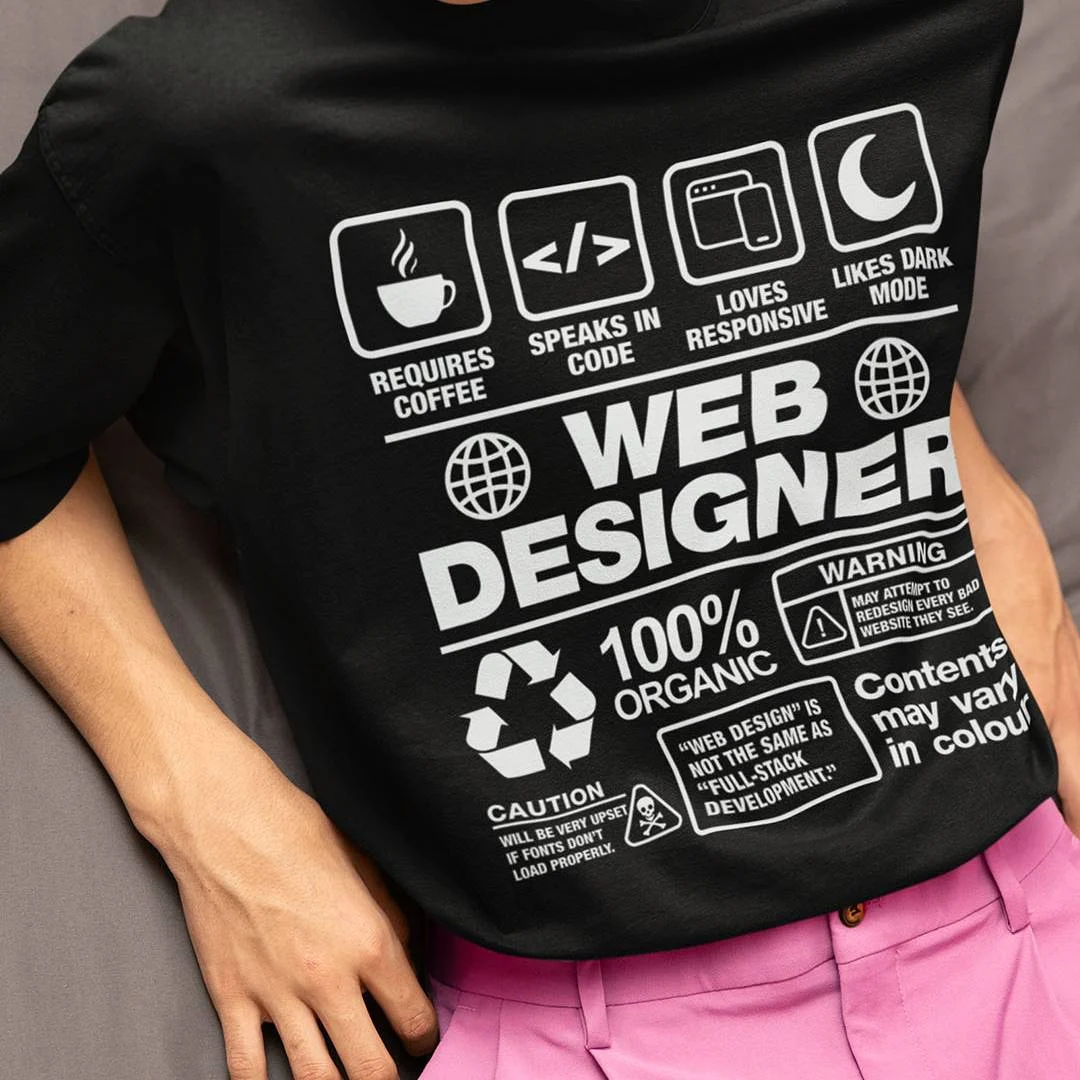 Web Designer T-Shirt – Funny Coding Shirt – Responsive Design Tee – Frontend Developer Gift – Creative Programmer Shirt – HTML CSS Humor