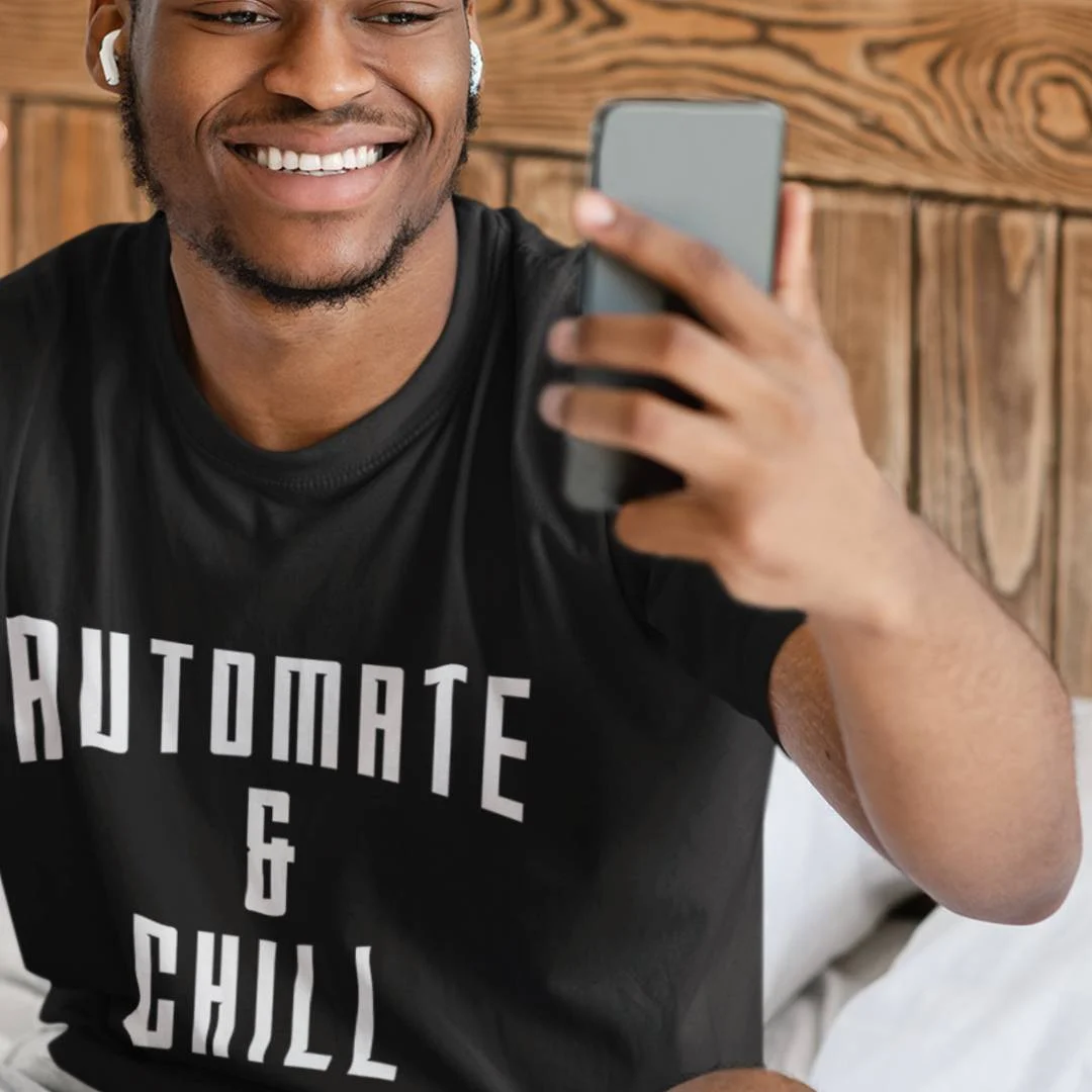 Automate And Chill Developer T-Shirt – Funny Geek Testing Shirt