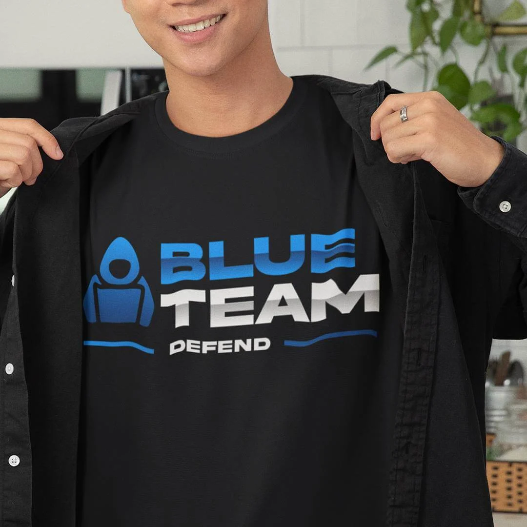 Blue Team Defend Cybersecurity T-Shirt – Ethical Hacking InfoSec Shirt – Cyber Defense Analyst Gift – Cybersecurity Engineer Tee