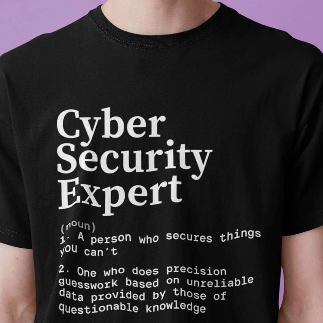 Cyber Security Expert Funny Definition T-Shirt – InfoSec Humor Tee – Ethical Hacker Wizard Magician Gift Shirt