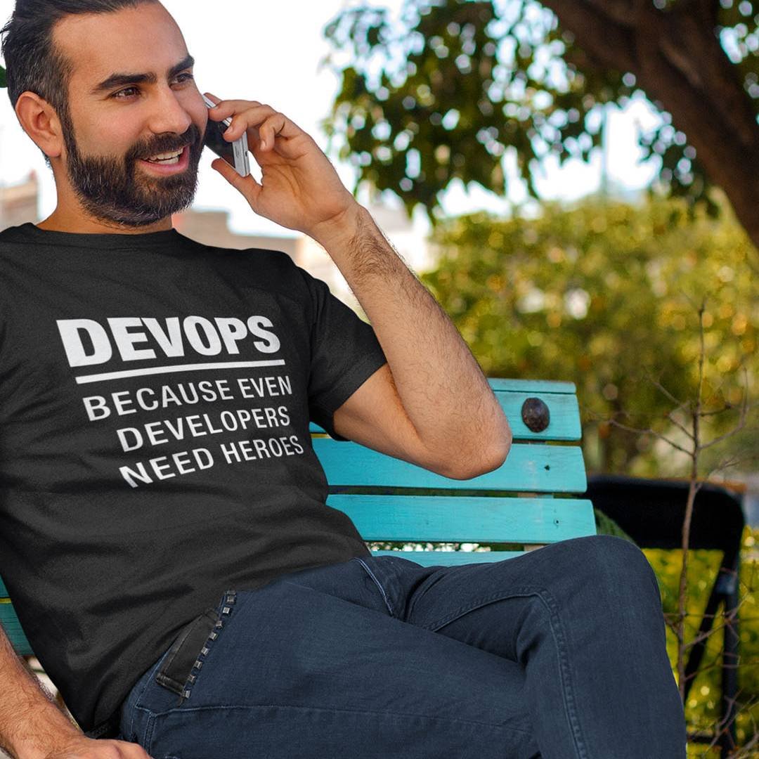DevOps Because Even Developers Need Heroes – Funny DevOps Engineer T-Shirt