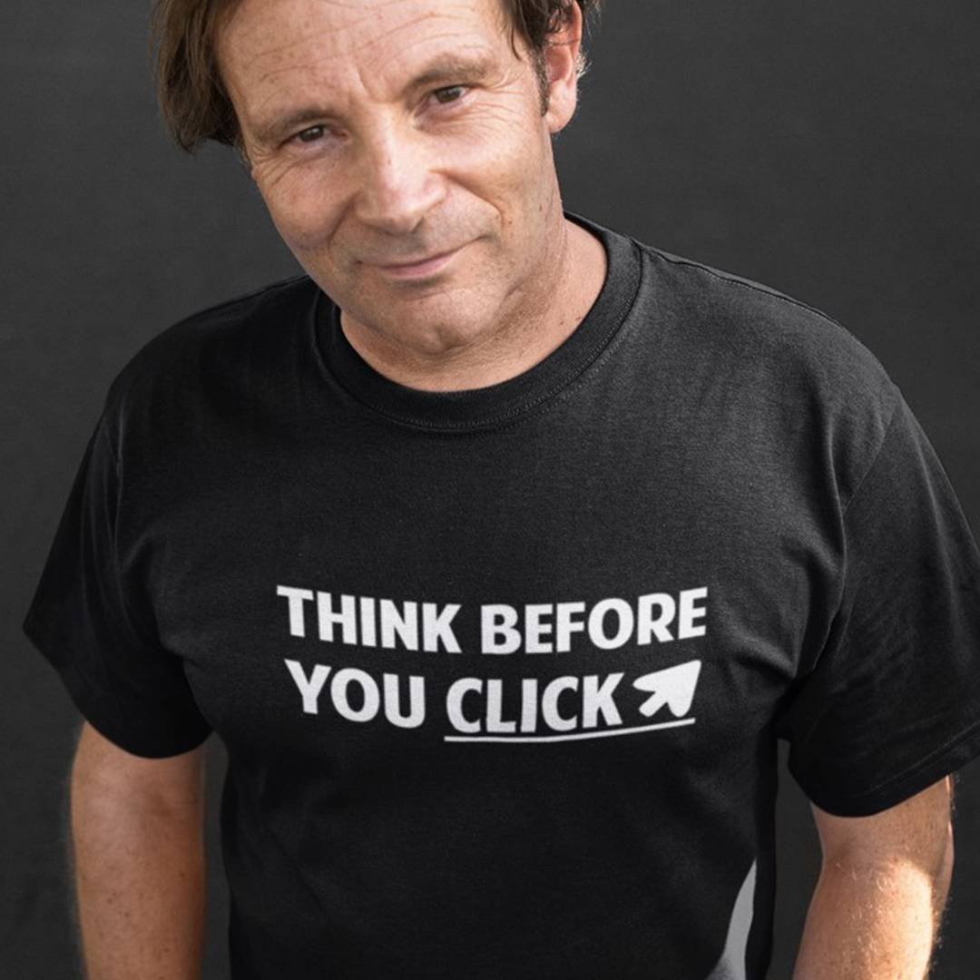 Think-Before-You-Click-Cybersecurity-T-Shirt-–-Funny-Cyber-Security-Tee-–-IT-Security-Awareness-Shirt