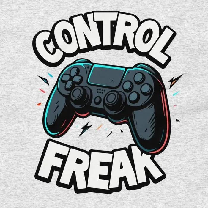 Control Freak Video Game T-Shirt - Funny Gamer Tee for Console and PC Players Design