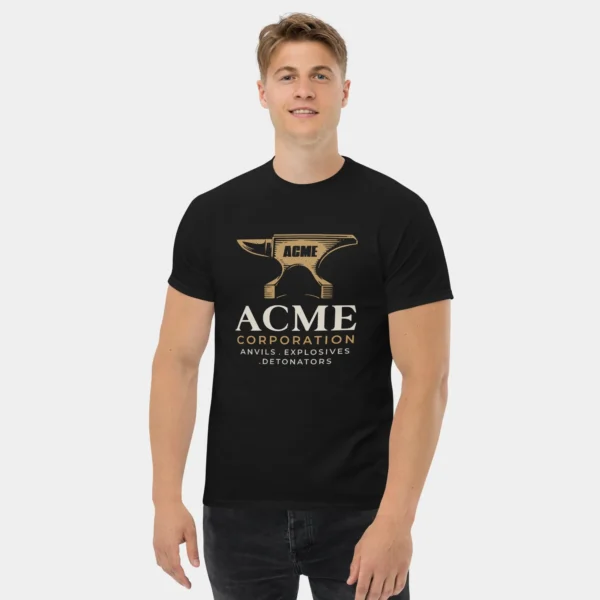 Acme Corporation T-Shirt - Anvils Explosives Detonators Cartoon Classic Geek Tee Tech Geek