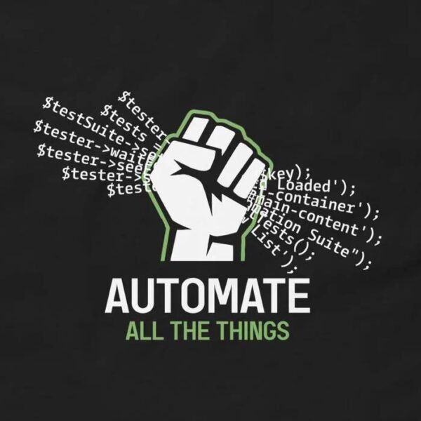 Automate All The Things Shirt - Funny Programming T-Shirt Design
