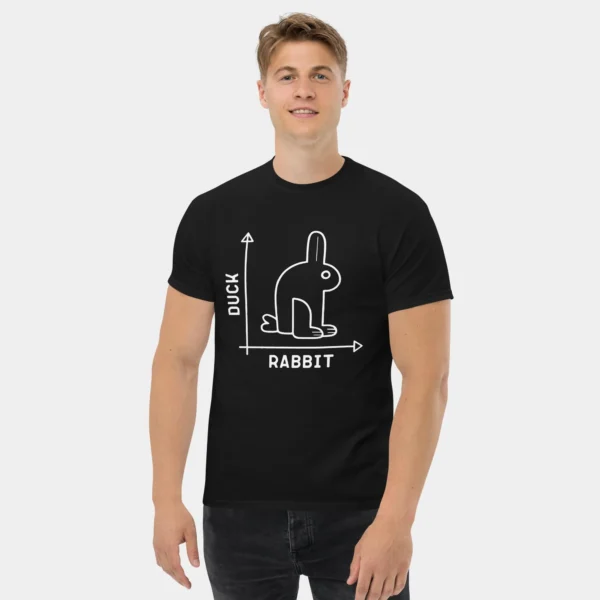 Duck Rabbit Coordinate Axis T-Shirt - Funny Math Physics Optical Illusion Shirt Tech Geek