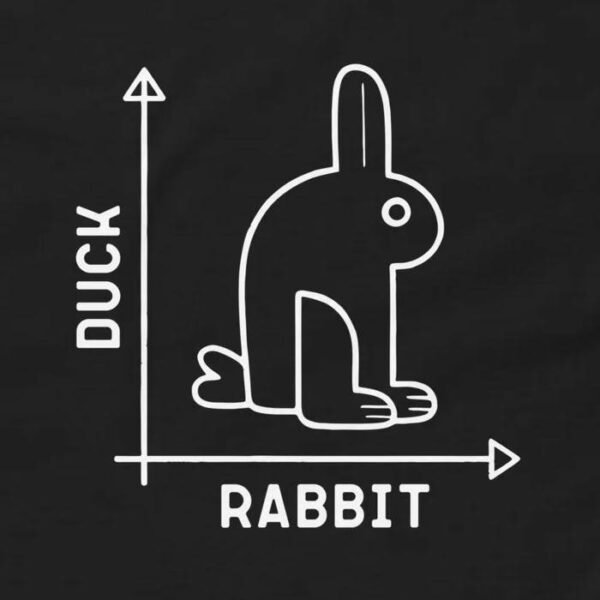 Duck Rabbit Coordinate Axis T-Shirt - Funny Math Physics Optical Illusion Shirt Design