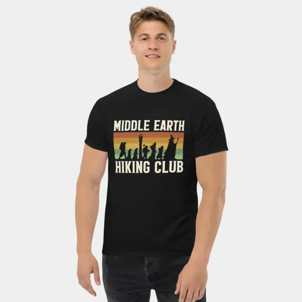 Middle Earth Hiking Club T-Shirt - Fantasy Adventure Hiking Shirt Tech Geek