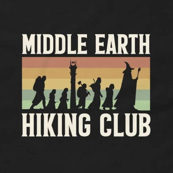 Middle Earth Hiking Club T-Shirt - Fantasy Adventure Hiking Shirt Design