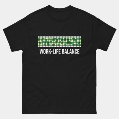 Work Life Balance Git Commit History T-Shirt - Funny Github Repo Programmer T-Shirt