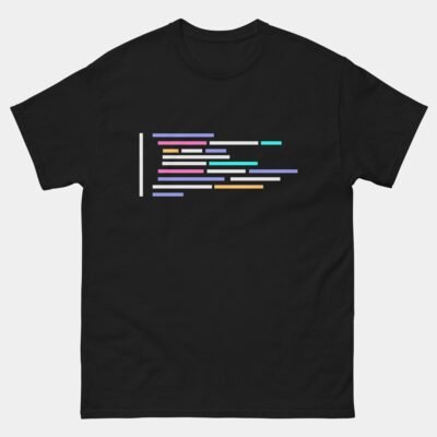 Colorful Lines of Programming Code T-Shirt