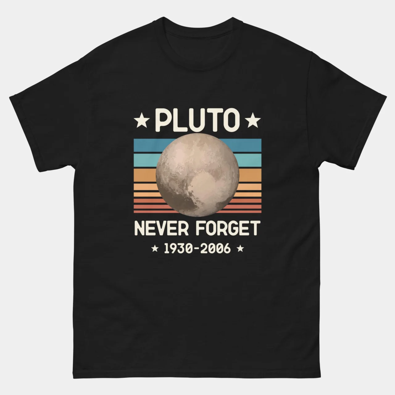 Pluto Never Forget T-Shirt - Vintage Space Science Tee
