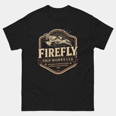 Firefly Shipworks T-Shirt - Serenity Class Transport Ship Sci-Fi Tee