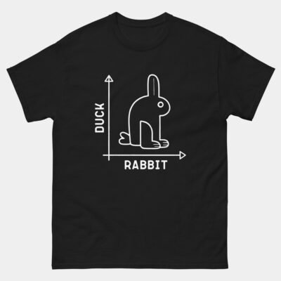 Duck Rabbit Coordinate Axis T-Shirt - Funny Math Physics Optical Illusion Shirt