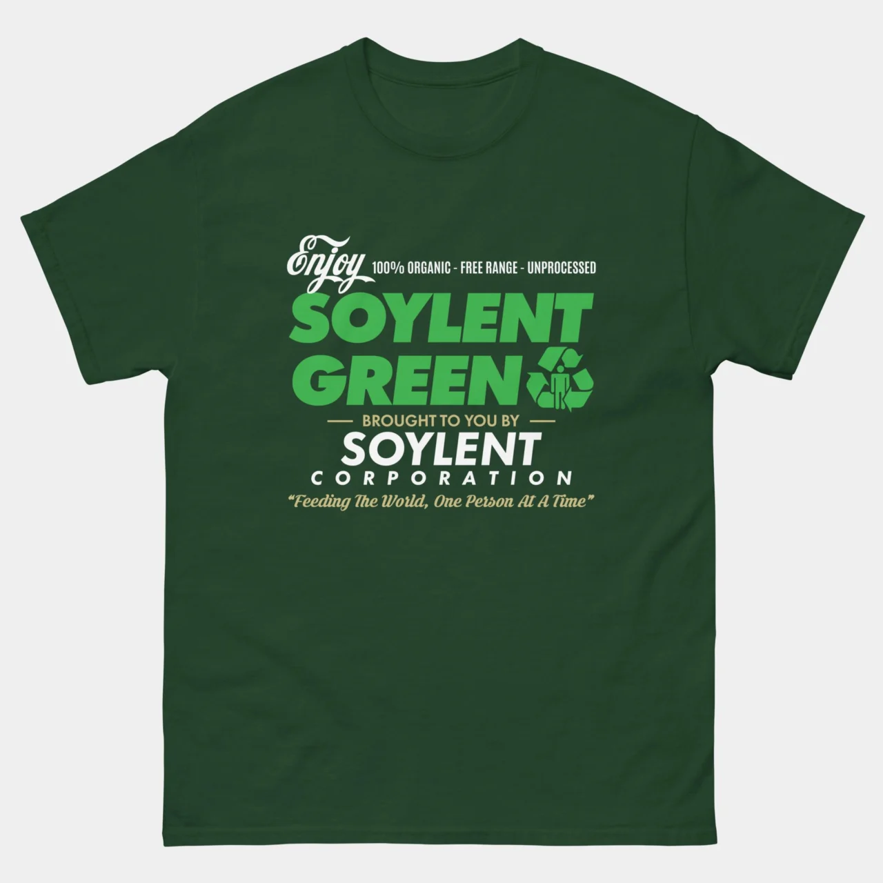 Soylent Green T-Shirt - Enjoy Soylent Green Funny Retro Sci-Fi Parody Tee