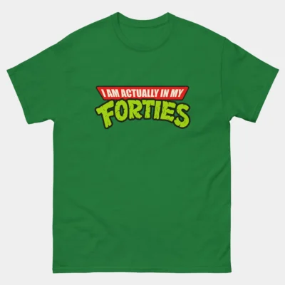I Am Actually in My Forties T-Shirt - Funny Turtle Nostalgia Shirt