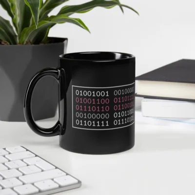 I Love You Binary Code Mug - Programmer Gift for Boyfriend Girlfriend - Software Engineer Coding Mug - Romantic Tech Geek Love Gift