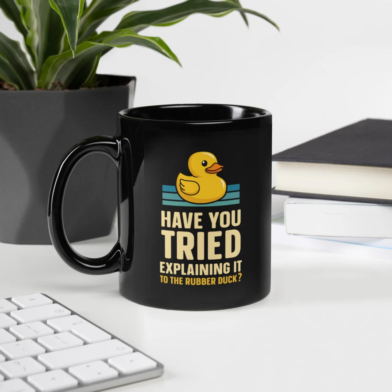 Have You Tried Explaining It To The Duck Mug - Rubber Duck Debugging Coffee Cup - Funny Programmer Gift - Coder Duck Stuck Humor