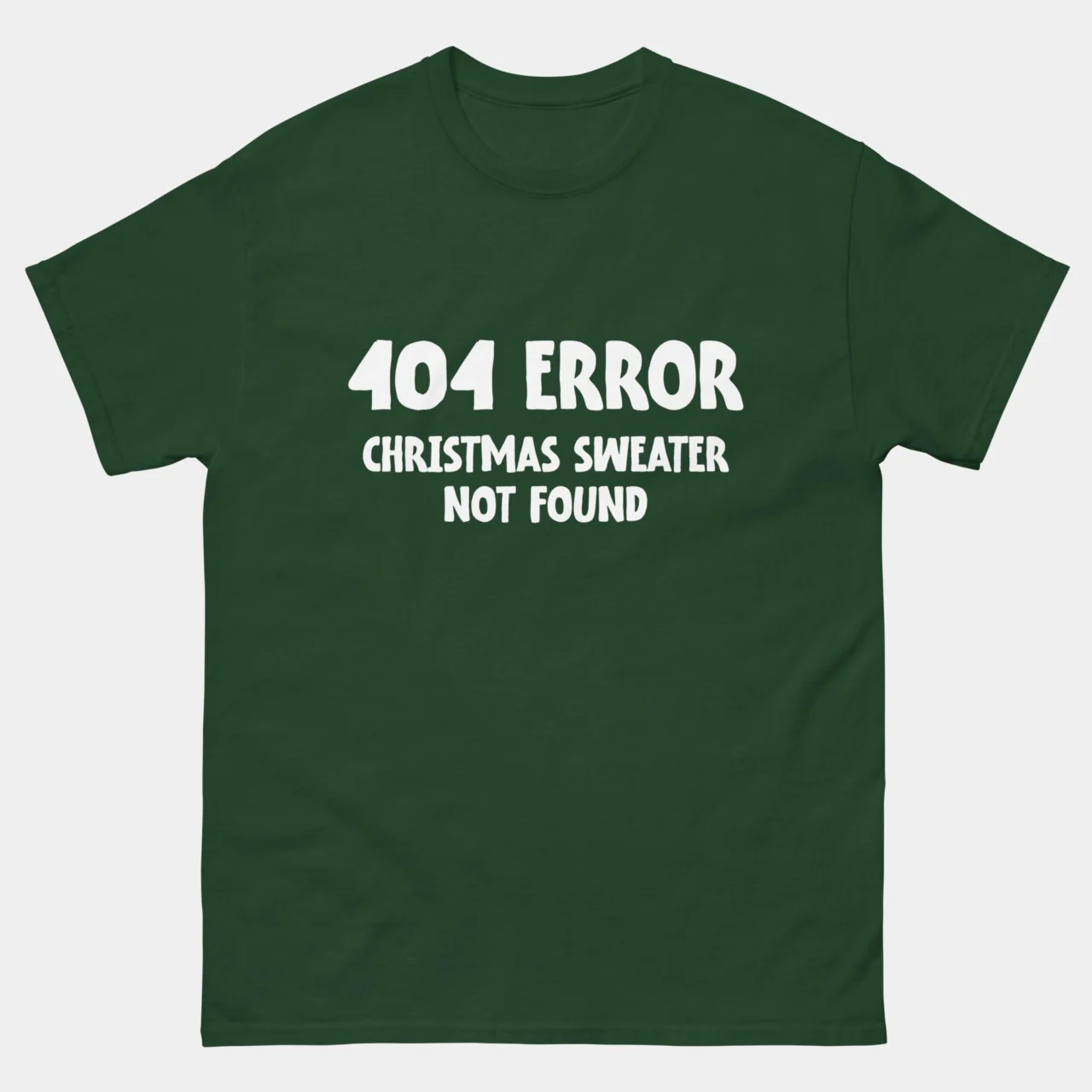 Error 404 Christmas Sweater Not Found Shirt - Funny Programmer Coder Holiday Tee - IT Tech Ugly Sweater Alternative Gift