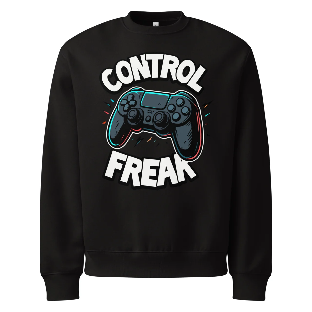 Control Freak Oversized Sweatshirt - Funny Gaming Controller Pullover - Geek Gamer Sweatshirt for Men & Women