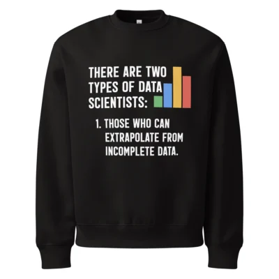 Two Types of Data Scientist Oversized Sweatshirt - Funny Statistics Pullover