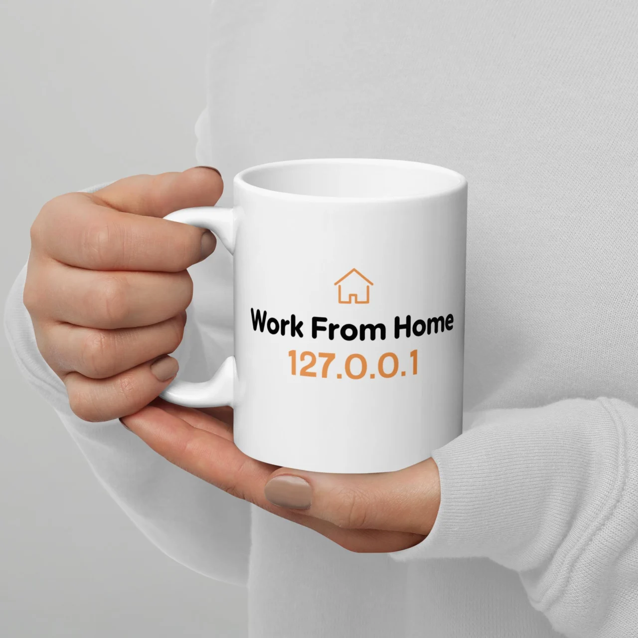 127.0.0.1 WFH Mug - Funny Remote Work Gift - Programmer Home Office Professional Novelty Mug - Coding Work From Home Design