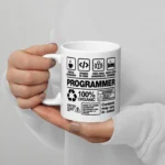 Programmer Definition Mug - Funny Geek Coffee Dependent Cup - Speaks in Code Gift - Fixes Bugs Coder Mug - Software Developer Feature Specs Design