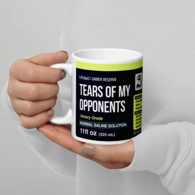 Tears of My Opponents Mug - Funny Gamer Coffee Cup - Sarcastic Gaming Gift - Tears of My Enemies Mug - Competitive Player Humor
