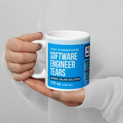Software Engineer Tears Mug - Funny QA Engineer Gift - Developer Tears Mug for Coders - Computer Science Gift - QA Tester Manager Gift