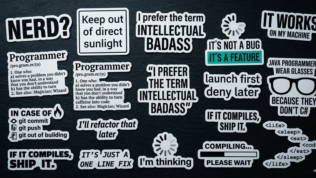 Commit Tech Sticker Coolest Laptop Stickers for Programmers | TechGeeksApparel