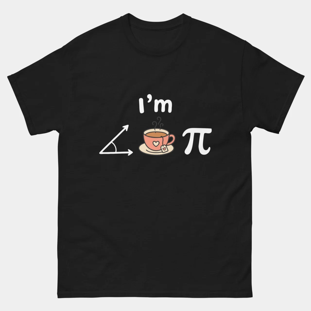 I'm A Cutie Pi Funny Math Pun Tee in Black
