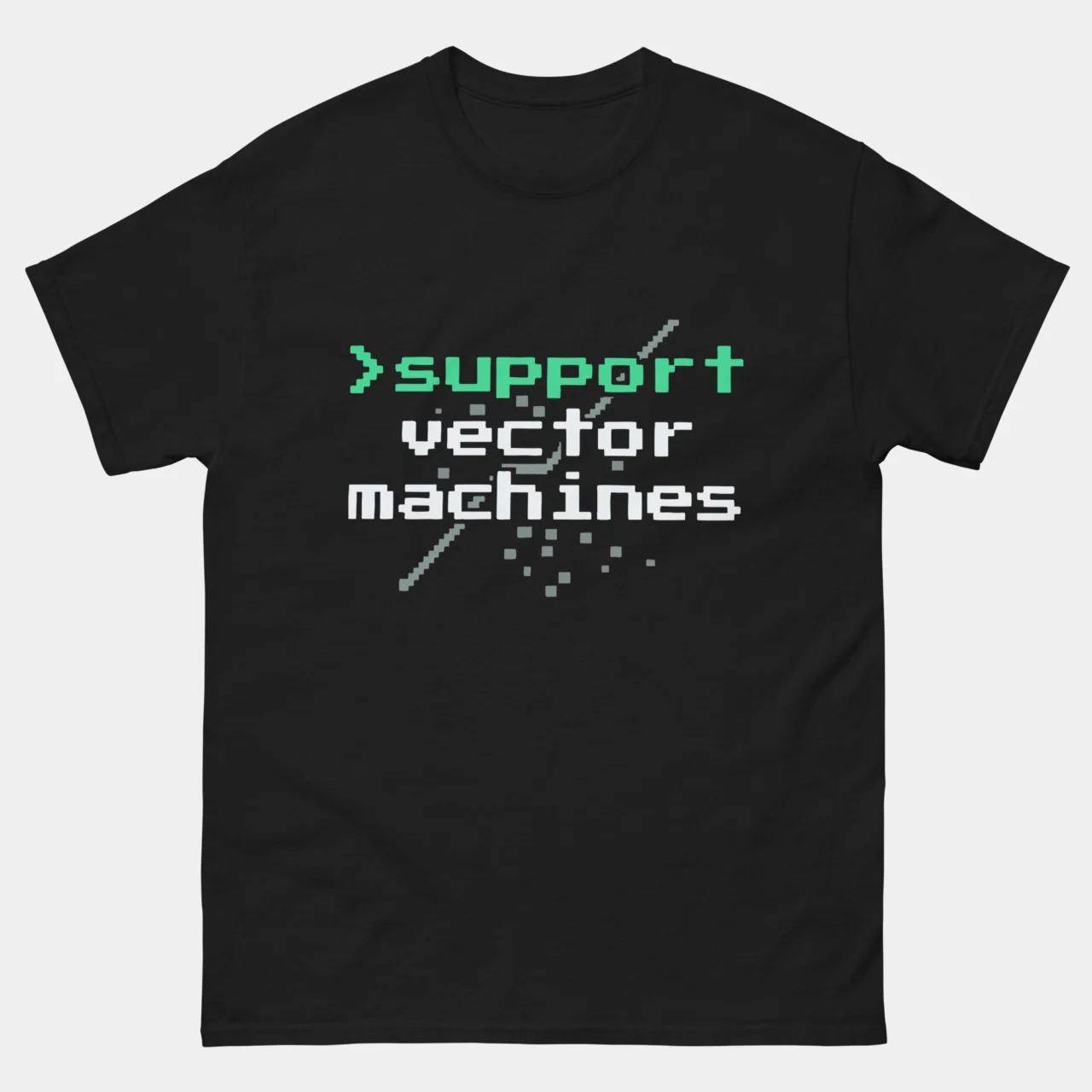 Support Vector Machines Data Science Tee - Funny Data Scientist Tee in Black