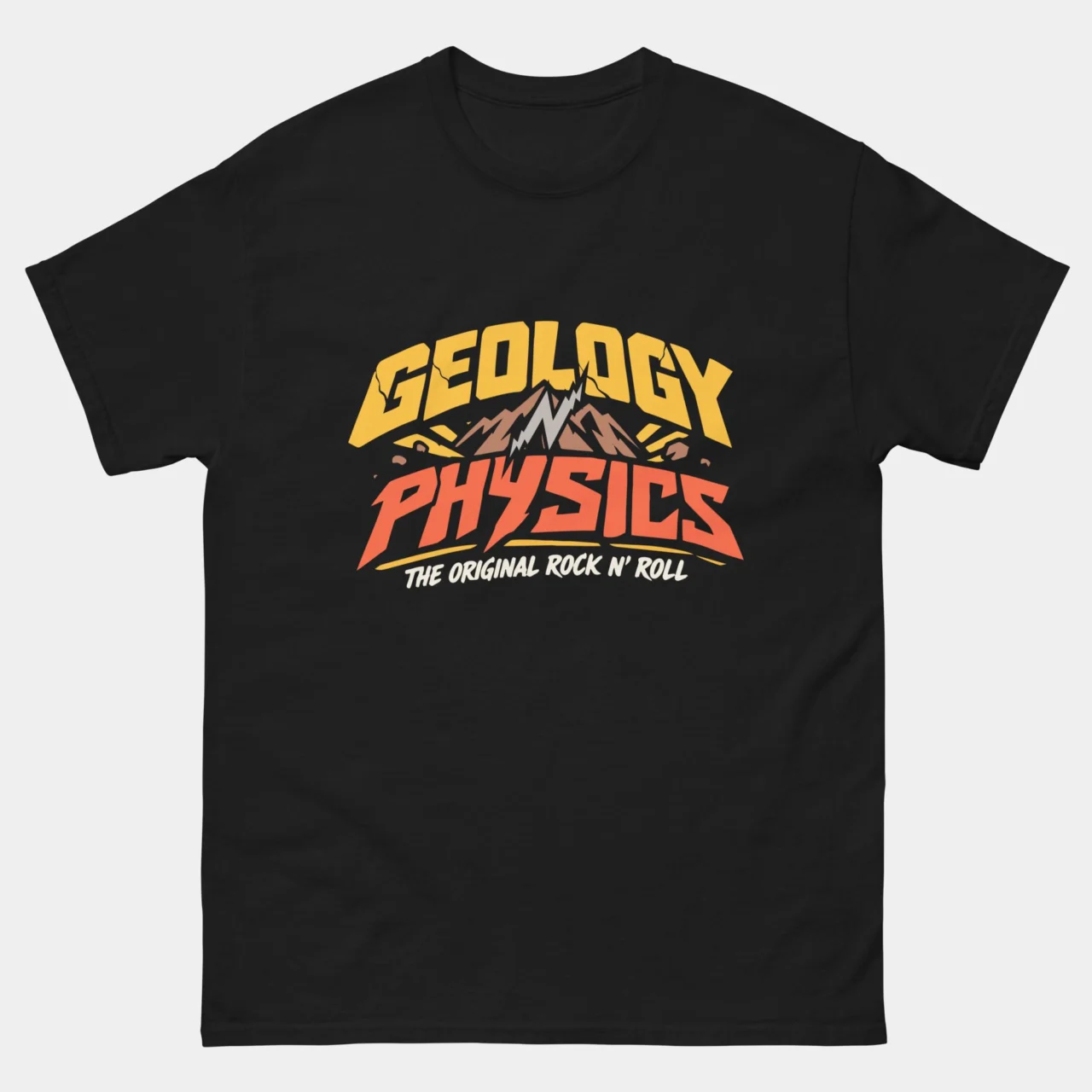 Black Geology N Physics Rock N Roll T-Shirt - The Original Rock N Roll T-Shirt